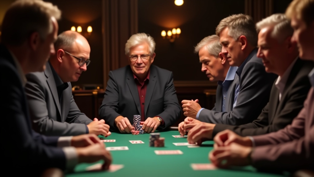 Adults playing poker at a gaming table