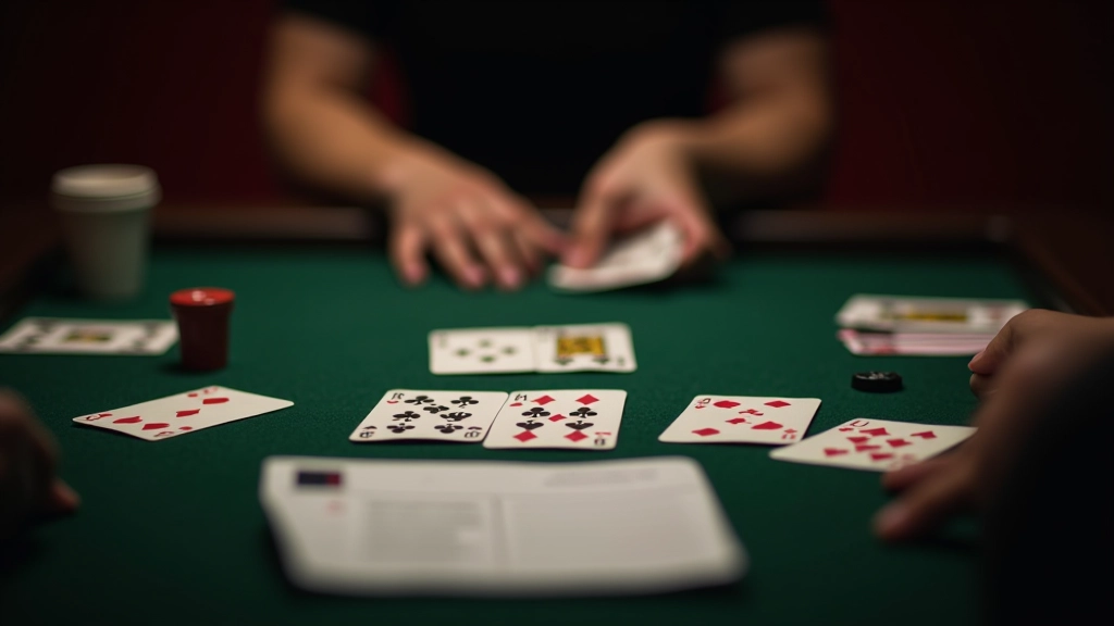 Bridge card game setup showing cards and game materials